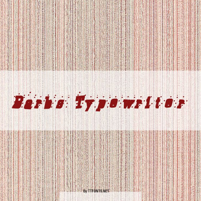 Barbs Typewriter example
